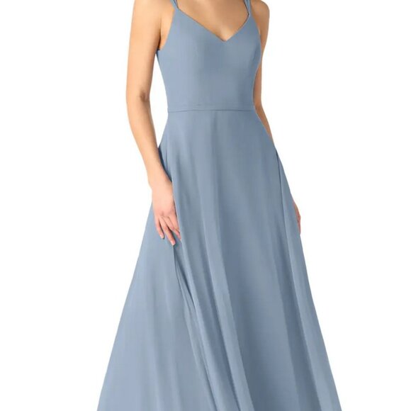 Bridesmaid Dress - Azazie Janine in Dusty Blue - Picture 1 of 5